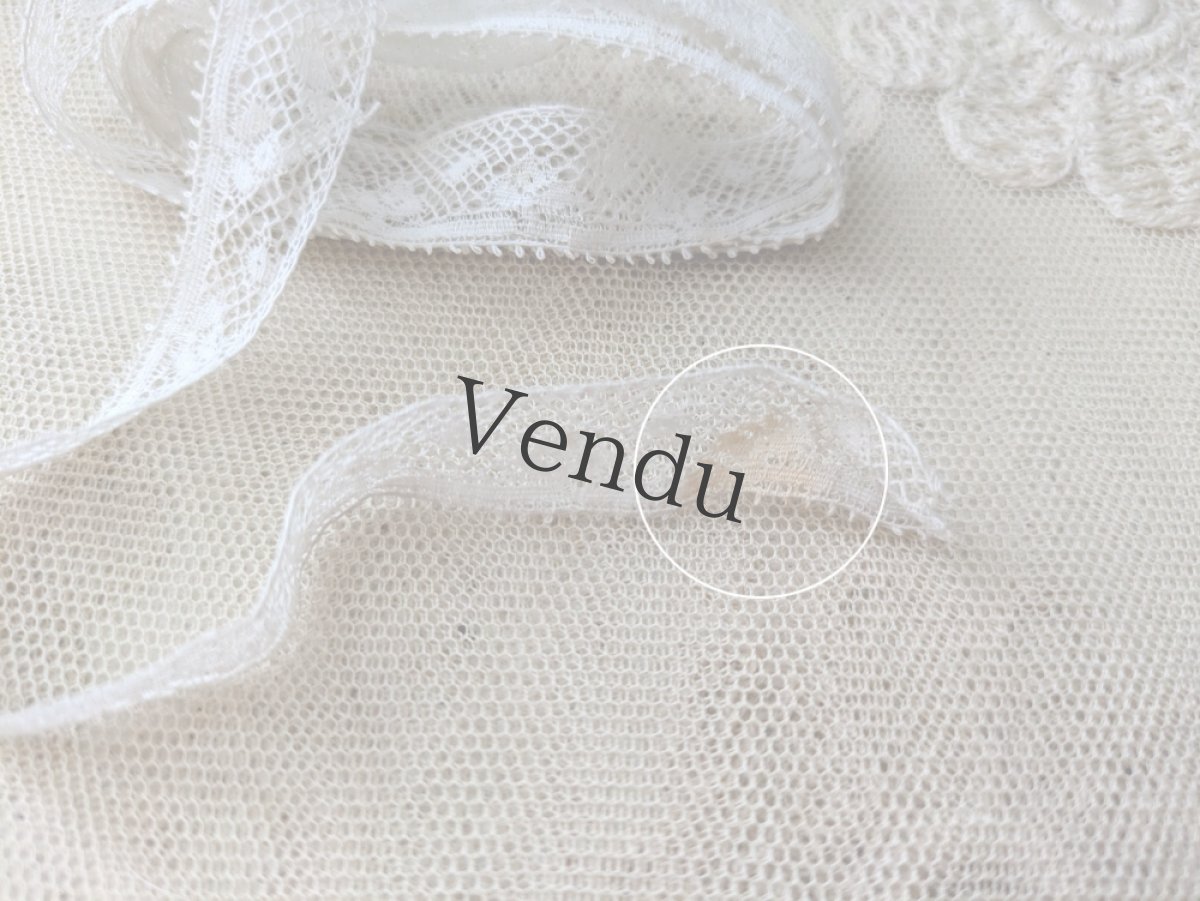 画像5: フランスアンティーク レーストリム72cm (5)