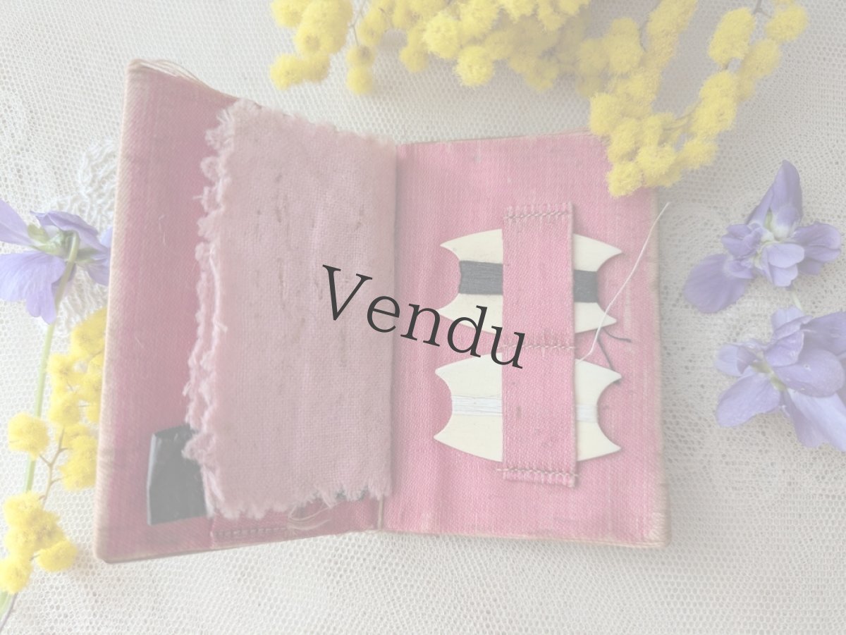 画像5: フランスアンティーク ニードルケース すみれとミモザのモシュリンヌ (5)