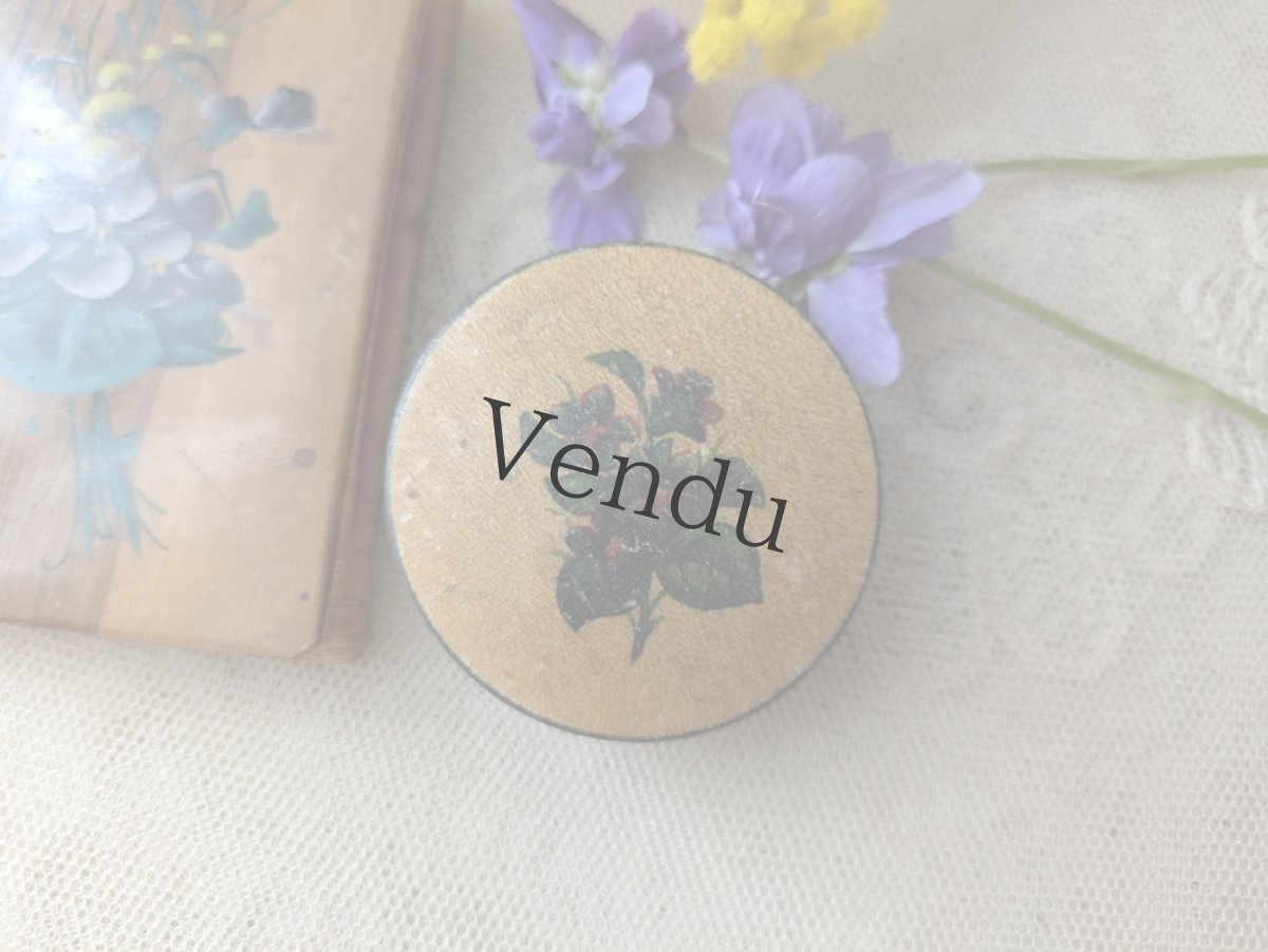 画像6: フランスヴィンテージ 木製すみれのピルケース (6)