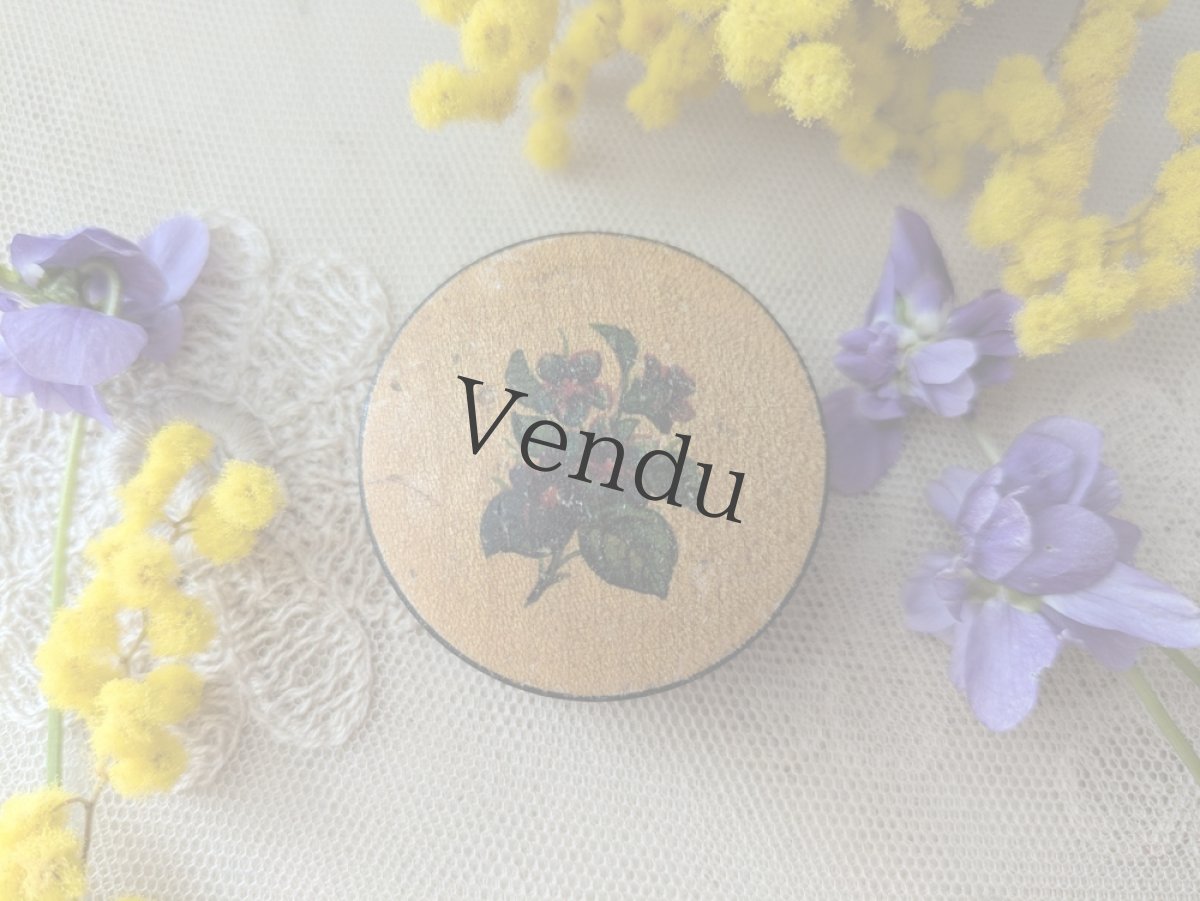 画像1: フランスヴィンテージ 木製すみれのピルケース (1)