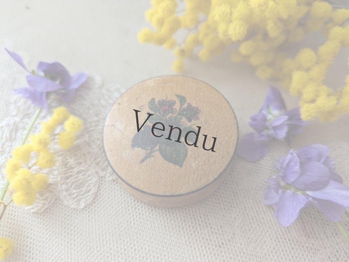 画像2: フランスヴィンテージ 木製すみれのピルケース (2)