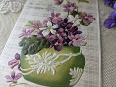 画像2: フランス 1900-1920年 ポストカード スミレとポワッソン (2)