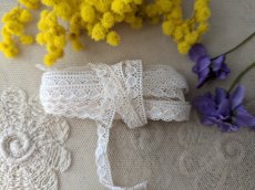 画像3: フランスヴィンテージ　極細8mm幅スカラップレース∞ 305cm (3)