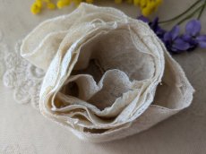 画像5: フランスアンティーク　花柄 円形レース 73cm（146cm） (5)