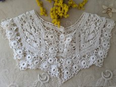 画像1: ベルギーアンティーク ロザリンペルレのつけ襟 (1)