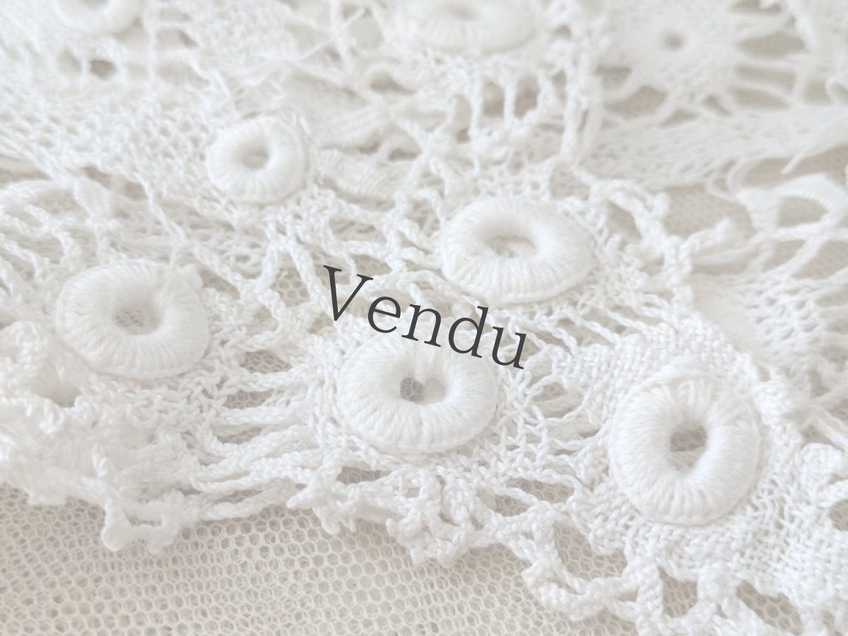 画像3: ベルギーアンティーク ロザリンペルレのつけ襟 (3)