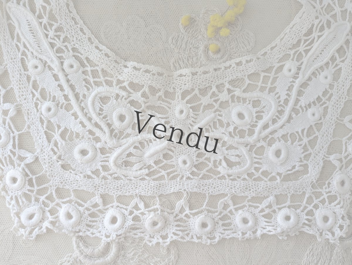 画像5: ベルギーアンティーク ロザリンペルレのつけ襟 (5)