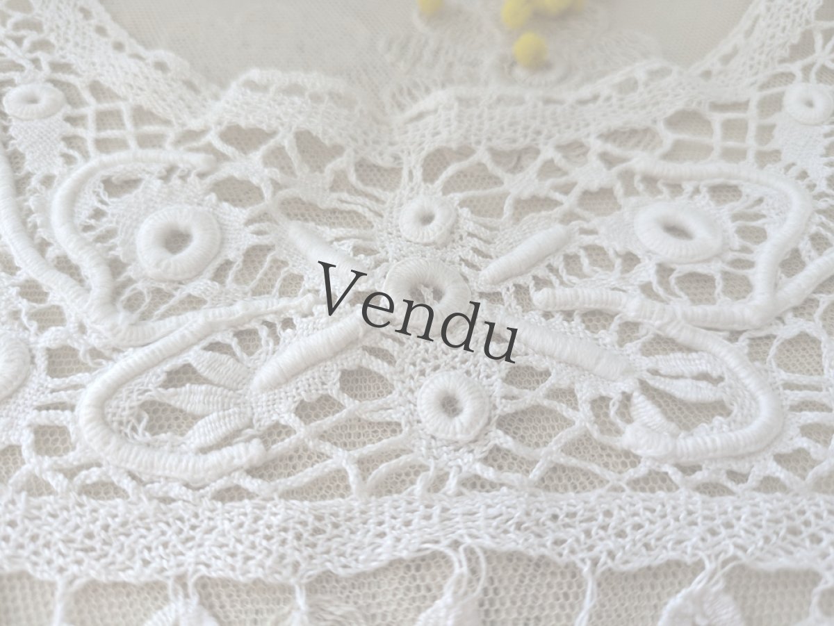 画像6: ベルギーアンティーク ロザリンペルレのつけ襟 (6)