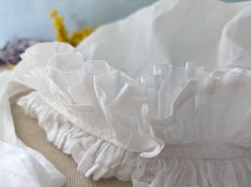 画像5: フランスアンティーク コットンローン地のボネ  (5)