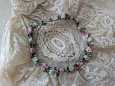 画像2: フランス 1900年前後 レースとロココリボンのボネ (2)