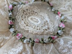 画像3: フランス 1900年前後 レースとロココリボンのボネ (3)