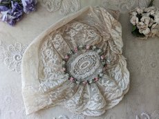 画像4: フランス 1900年前後 レースとロココリボンのボネ (4)