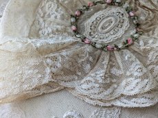 画像5: フランス 1900年前後 レースとロココリボンのボネ (5)