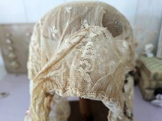 画像6: フランス 1900年前後 レースとロココリボンのボネ (6)