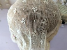 画像7: フランス 1900年前後 レースとロココリボンのボネ (7)