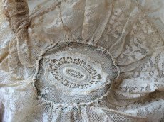 画像8: フランス 1900年前後 レースとロココリボンのボネ (8)