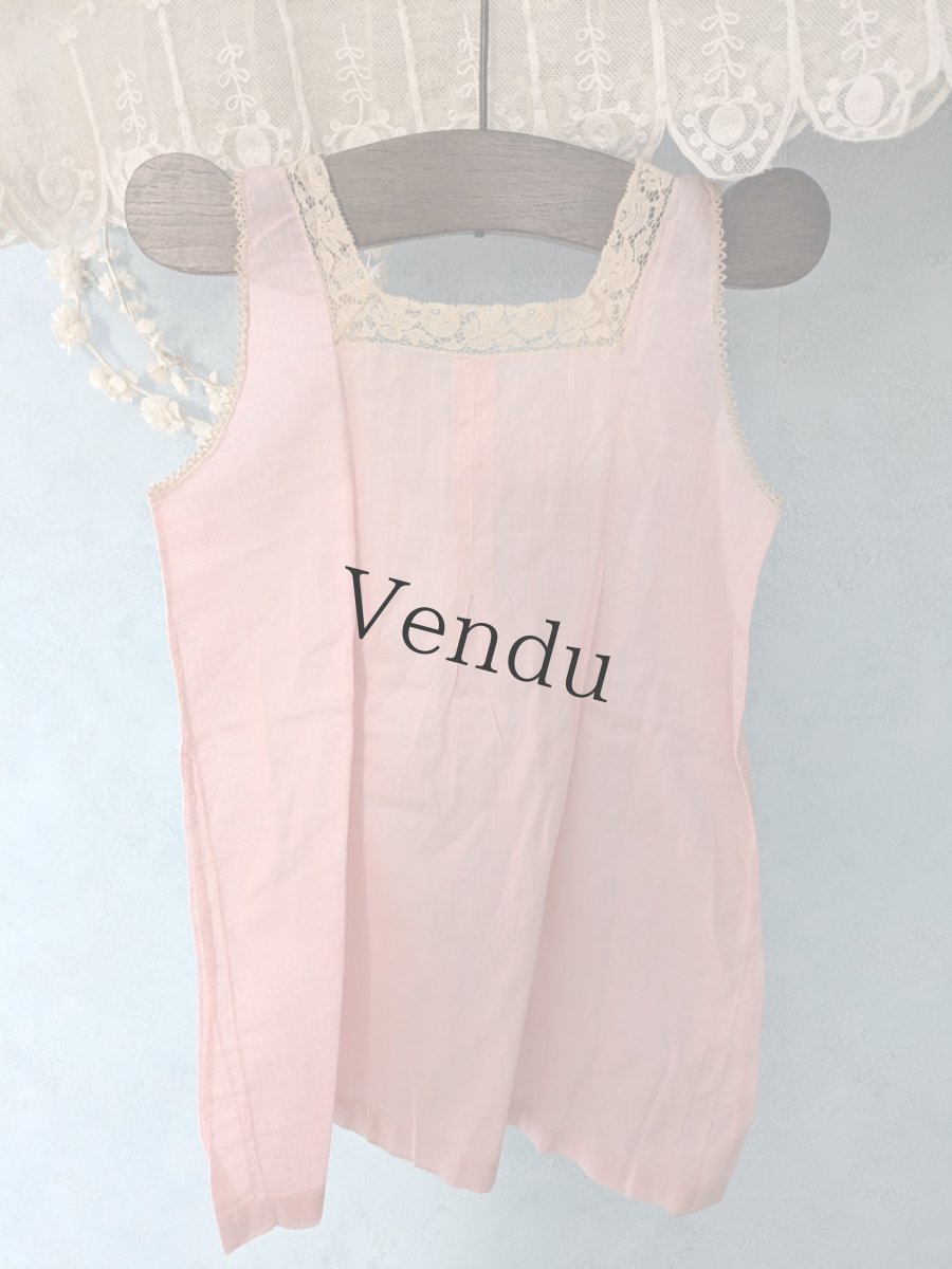 画像6: フランスヴィンテージ 小さなワンピース Rose (6)