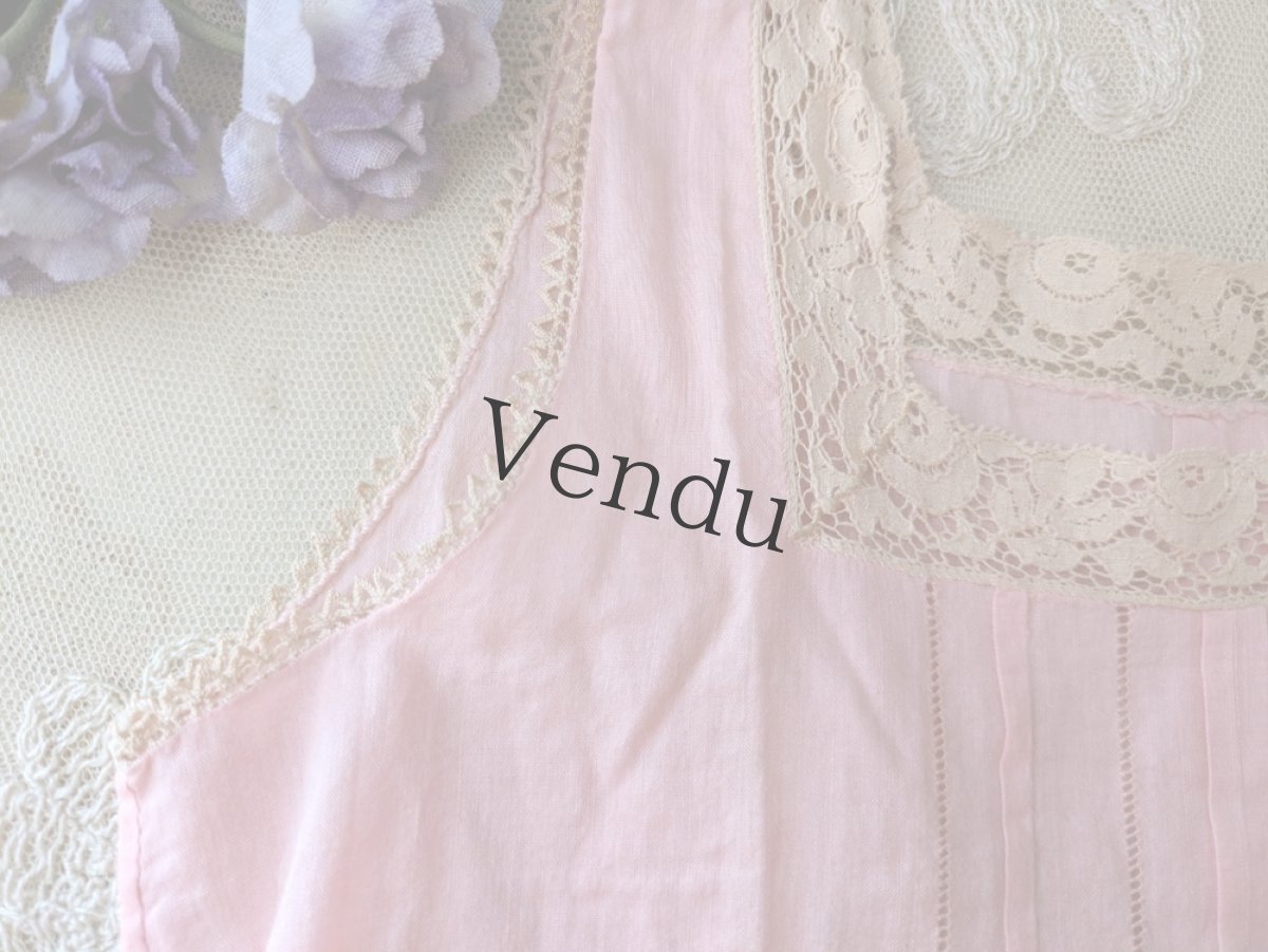 画像5: フランスヴィンテージ 小さなワンピース Rose (5)