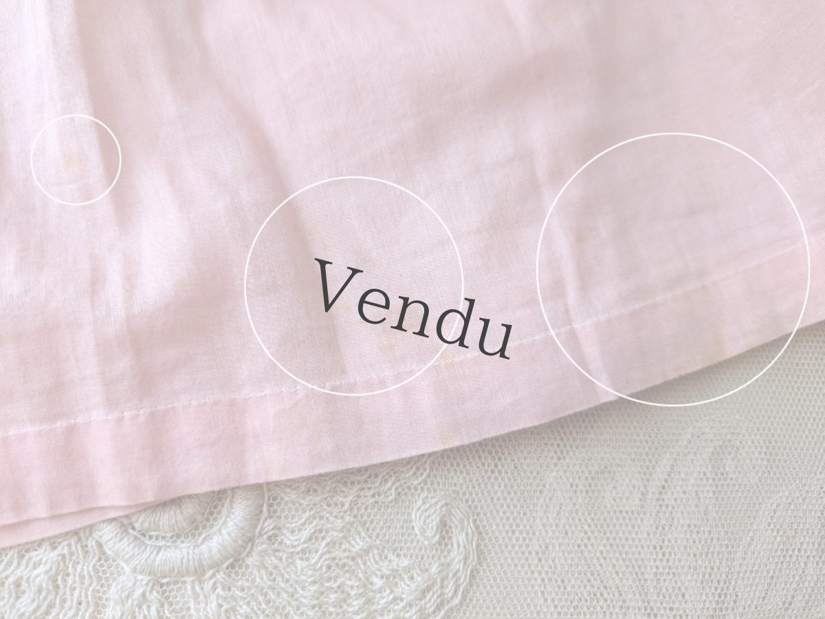 画像8: フランスヴィンテージ 小さなワンピース Rose (8)