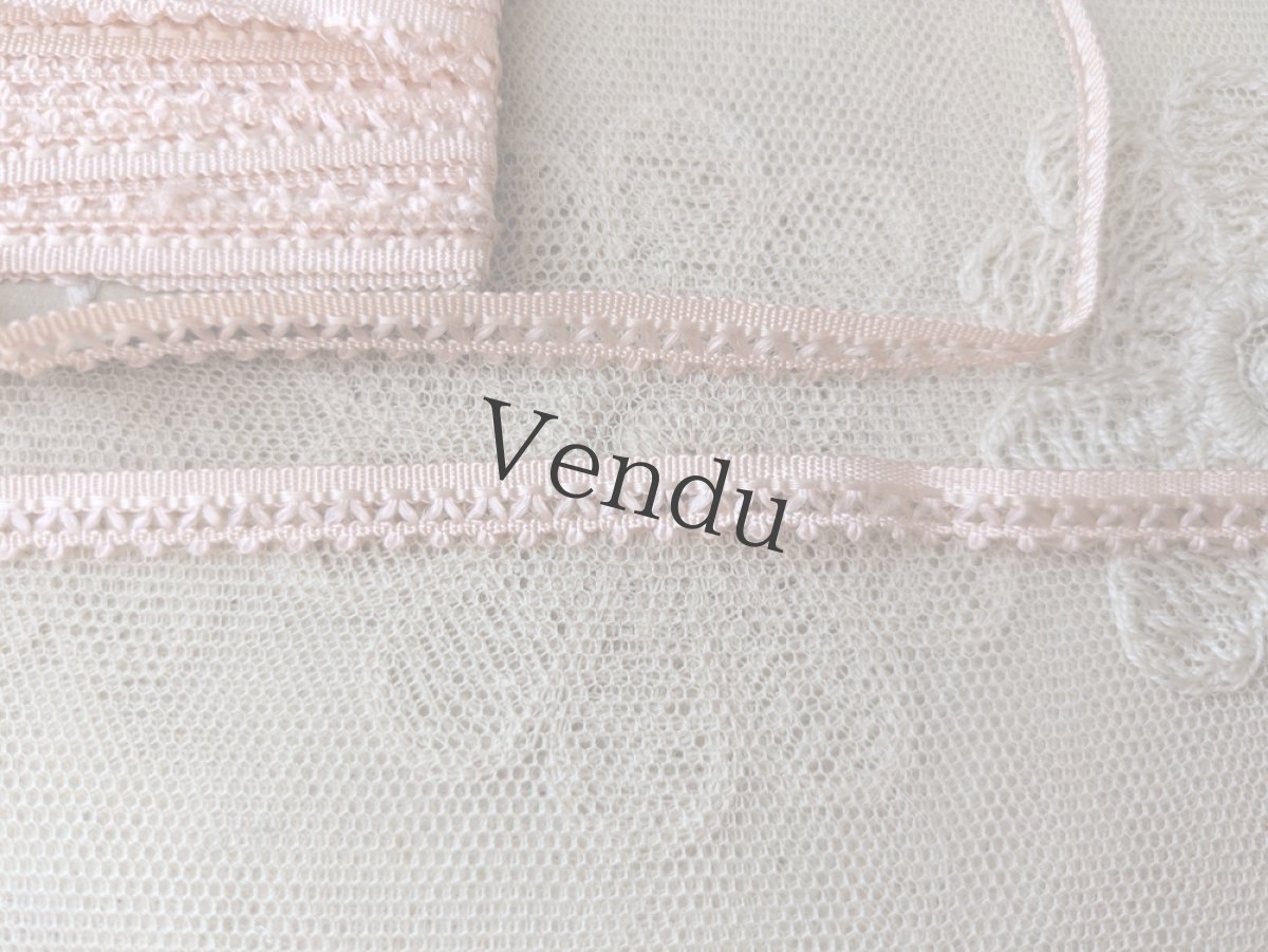 画像2: フランスヴィンテージ 巻きリボン ピンク 15m以上 (2)