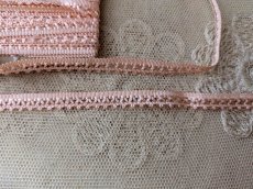 画像2: フランスヴィンテージ 巻きリボン ピンク 15m以上 (2)