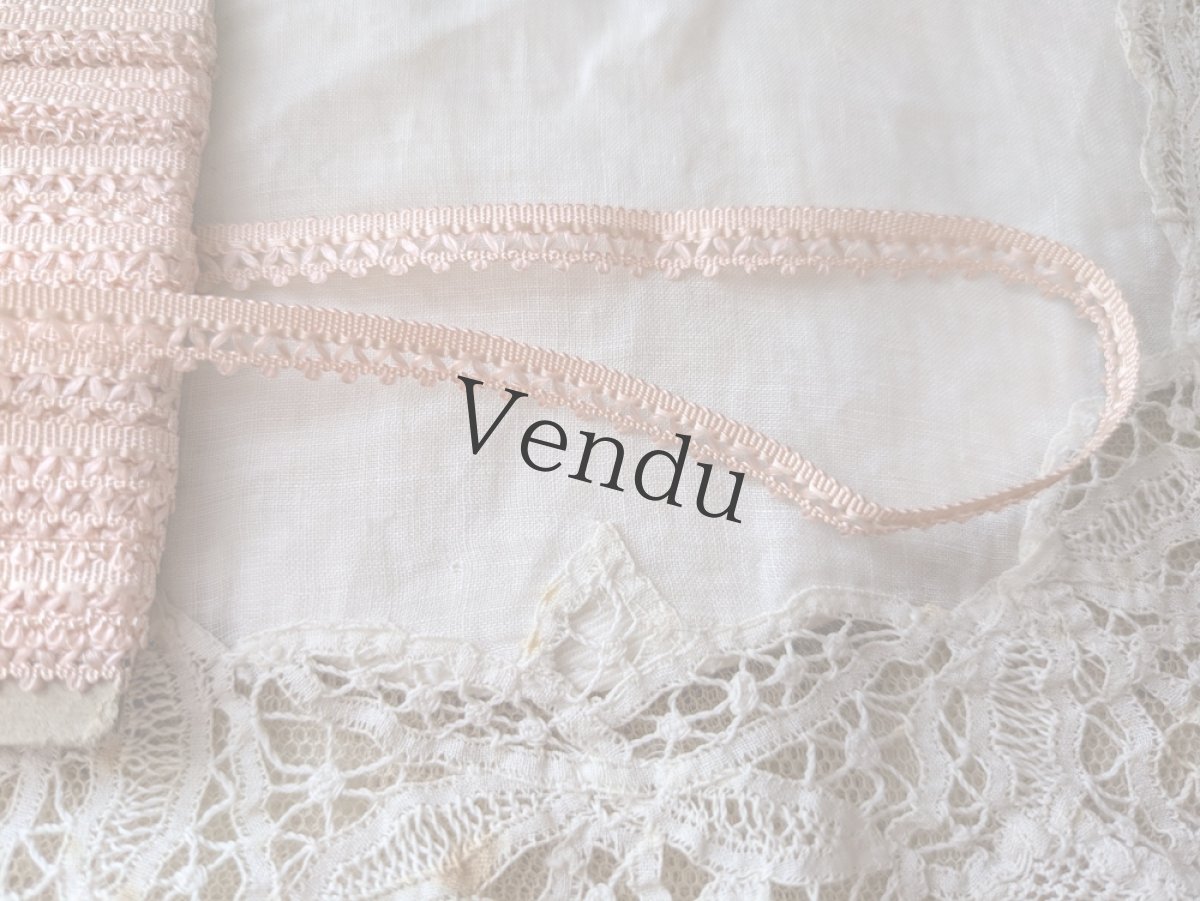 画像4: フランスヴィンテージ 巻きリボン ピンク 15m以上 (4)