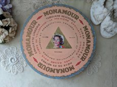 画像3: フランス 1950-60年代 未開封巻きリボン ピンク MONAMOUR (3)