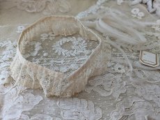 画像5: フランスアンティーク レース4種セット+メタルボタン＋タグつき (5)