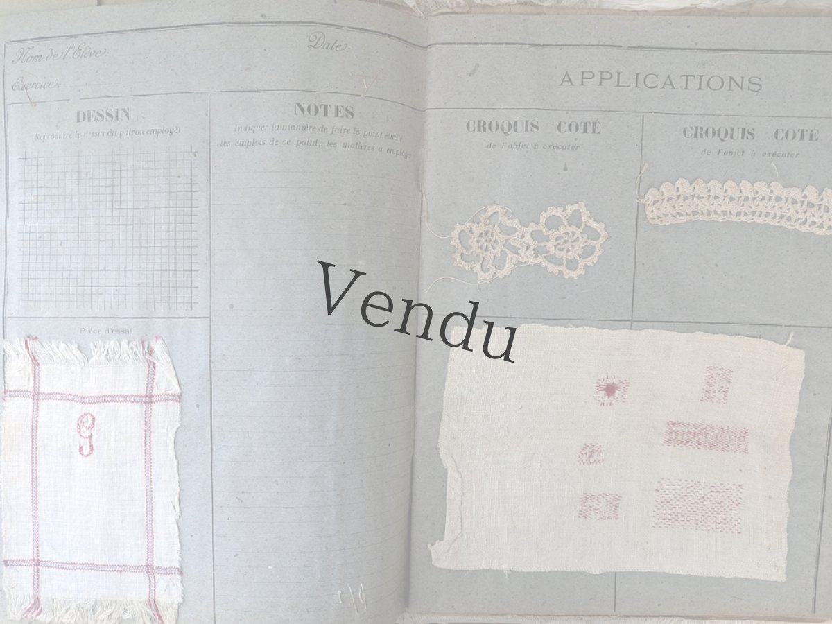 画像4: フランスアンティーク　Germaine(ジェルメーヌ)のクチュリエールノート (4)