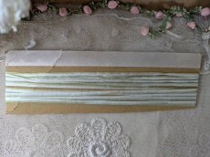 画像5: フランス 1900年前後  台紙巻きリボン刺繍用シルクリボン グリーングラデ 656cm (5)