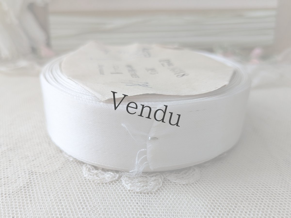 画像7: フランスアンティーク 巻きリボン Pon.24318 白 (7)