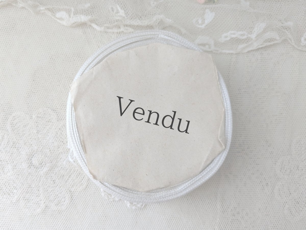 画像6: フランスアンティーク 巻きリボン Pon.24318 白 (6)