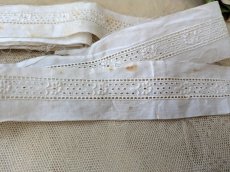 画像2: フランスアンティーク　コットン刺繍レース 202cm (2)
