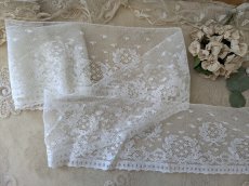 画像1: フランスヴィンテージ 幅広チュールレース 140cm (1)