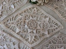 画像3: フランスアンティーク レースモチーフセット《ひし形7枚》 (3)