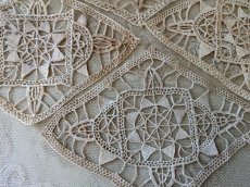 画像5: フランスアンティーク レースモチーフセット《ひし形7枚》 (5)