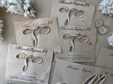 画像3: フランスアンティーク　Plumetis-Express 刺繍イニシャルシート "V" No.3 (3)