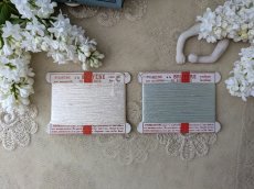 画像6: フランス 1920-1950年 刺繍用シルク糸巻き 2色セット 白+水色 LA BARRE ROUGE (6)