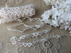 画像1: フランスヴィンテージ スカラップレース 342cm (1)