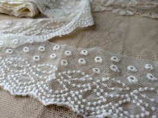 画像3: フランスヴィンテージ　水玉と粒々のレース 150cm (3)