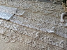 画像1: フランスヴィンテージ　台紙巻き4種レース トータル5ｍ以上 (1)