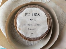 画像4: フランスアンティーク  巻きリボン Pon.1658 水色スカラップ (4)