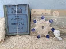 画像5: フランス 1900-1910年 星形リネン糸巻き 100 FFF LILLE (5)