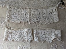 画像1: フランスアンティーク レースセット（円形タイプ） (1)