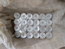 画像1: フランスアンティーク 貝ボタンシート 18mm (1)
