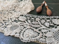 画像3: フランスヴィンテージ 手編みボビンレース 95cm (3)
