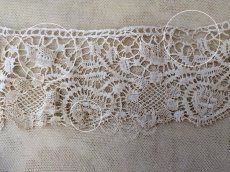 画像4: フランスヴィンテージ 手編みボビンレース 95cm (4)