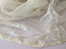 画像5: フランスアンティーク ふんわりチュール刺繍 140cm (5)
