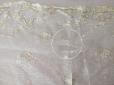 画像8: フランスアンティーク ふんわりチュール刺繍 140cm (8)