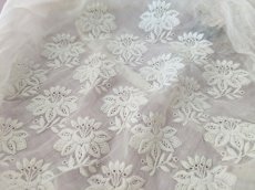 画像3: フランス 1900年前後 白糸刺繍のボネ (3)
